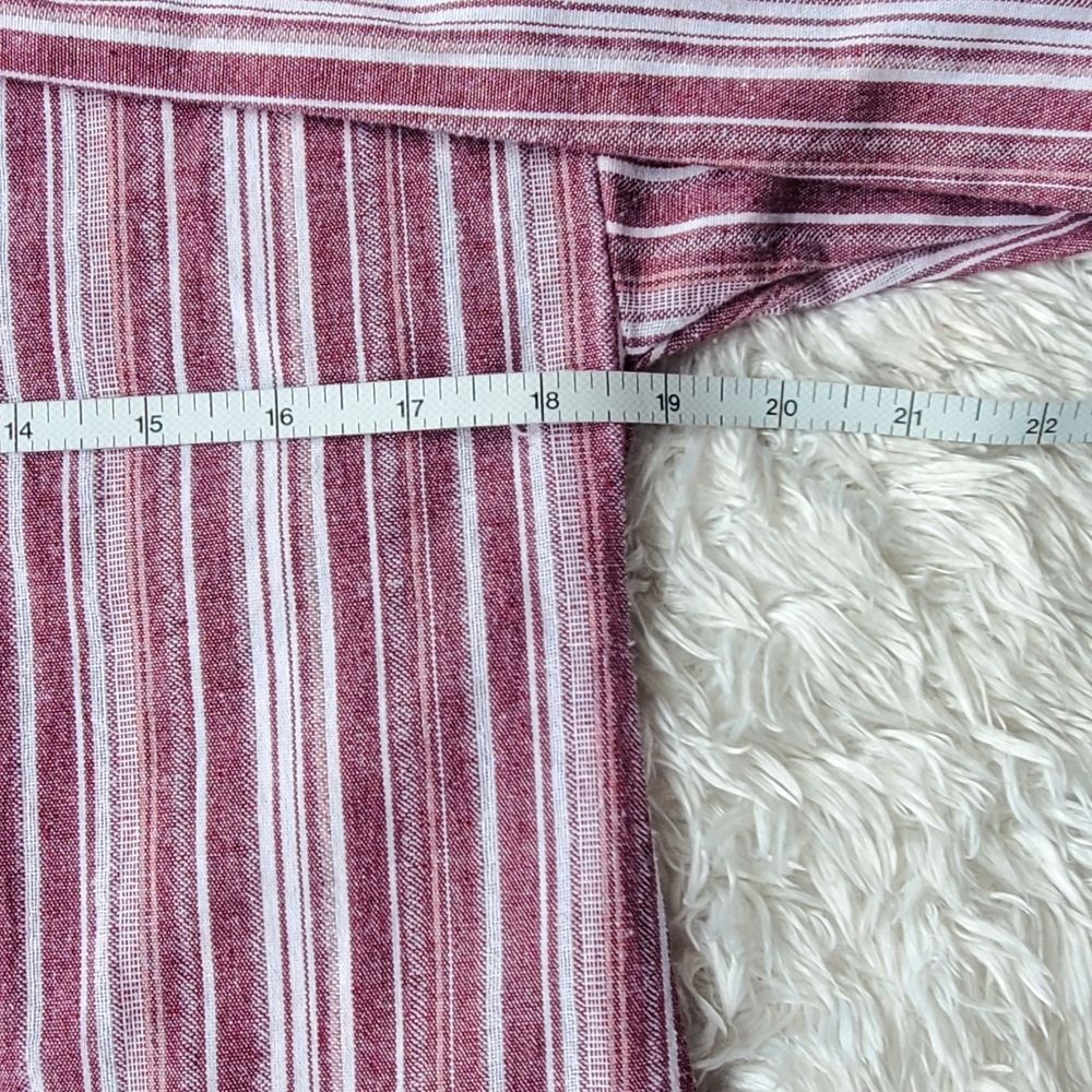 Split Neck Patch Pocket Striped Printed Maxi Dress - image 7